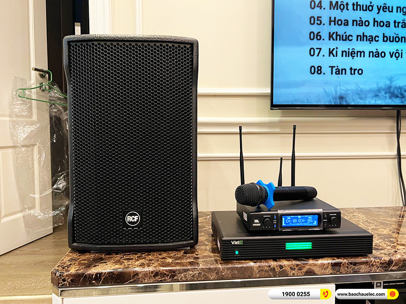 Lắp đặt dàn karaoke trị giá gần 100 triệu cho chị Hằng tại Hà Nội (RCF CMAX 4110, IPS 2700, KX180A, JBL VM300, 4K Plus 4TB, BKSound M8) 