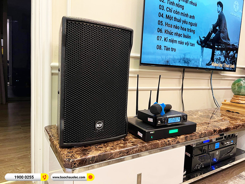 Lắp đặt dàn karaoke trị giá gần 100 triệu cho chị Hằng tại Hà Nội (RCF CMAX 4110, IPS 2700, KX180A, JBL VM300, 4K Plus 4TB, BKSound M8) 