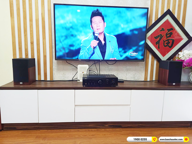 Lắp đặt d&agrave;n nghe nhạc trị gi&aacute; gần 20 triệu cho anh Trung tại H&agrave; Nội (JBL Stage A130, Denon PMA-600NE) 