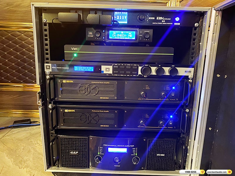 Lắp đặt dàn karaoke kinh doanh cho ẩm thực Nhà Sàn Quán tại Hà Nội (RCF CMAX 4112, STD13002, Famosound 7213, VM1020A, KX180A, S8018II, JBL VM300,…) 