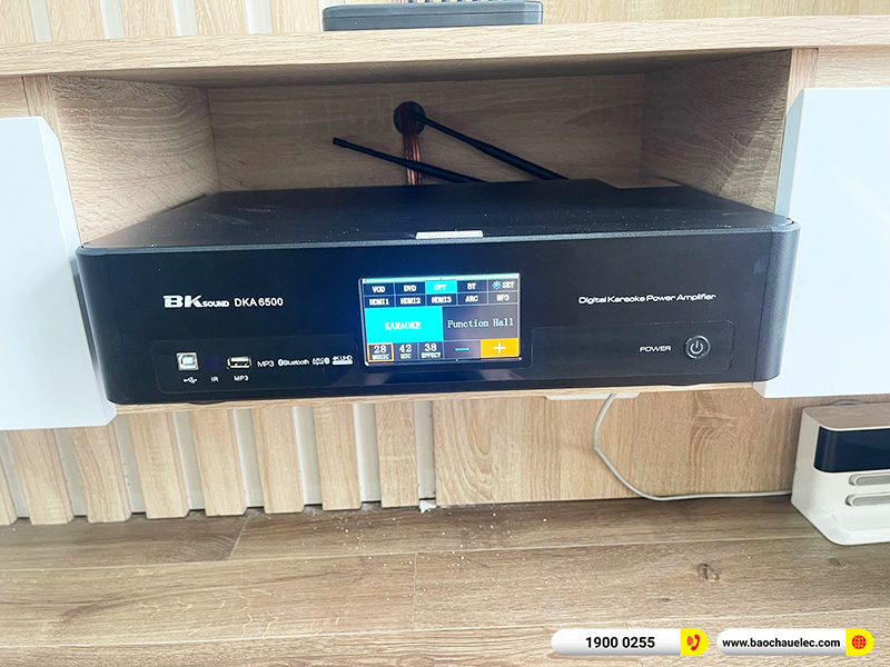 Lắp đặt dàn karaoke trị giá khoảng 20 triệu cho anh Cường tại Hà Nội (JBL CV1852T, BKSound DKA 6500) 