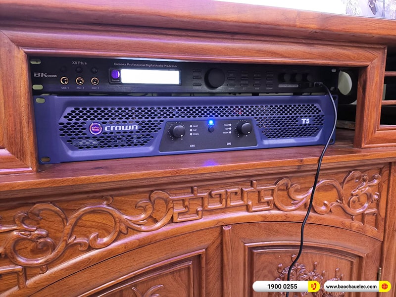 Lắp đặt dàn karaoke trị giá khoảng 40 triệu cho anh Lương tại Hà Nội (JBL CV1252T, Crown T5, BKSound X5 Plus, SW612C, BCE U900 Plus X) 