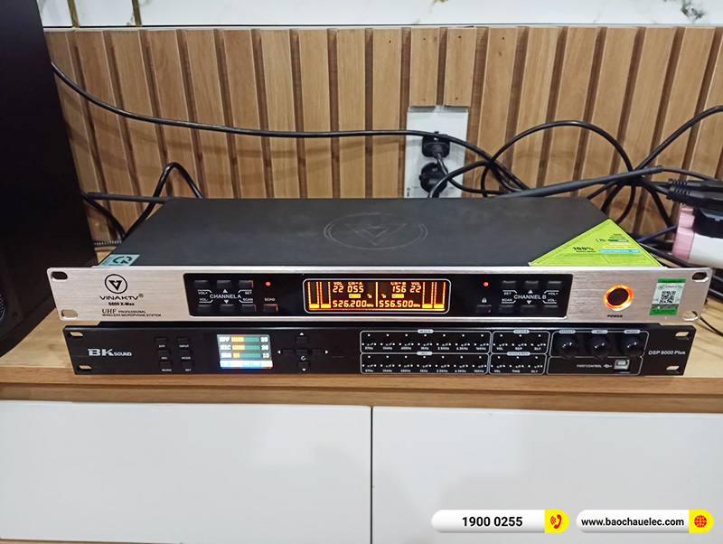 Lắp đặt dàn karaoke trị giá gần 30 triệu cho anh Minh tại Hà Nội (JBL RM210, DSP-9000 Plus, JBL A100P, BJ-U100) 