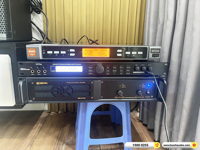 Lắp đặt dàn karaoke trị giá gần 30 triệu cho anh Văn tại Hà Nội (BIK BSP 410II, VM620A, BKSound X5 Plus, BBS W500)