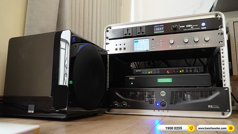 Lắp đặt dàn karaoke trị giá gần 150 triệu cho chị Oanh tại Hà Nội (RCF CMAX 4110, IPS 2700, K9800II Plus, SVS3000, BLX288A/PG58,…) 