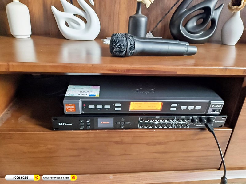 Lắp đặt dàn karaoke trị giá hơn 20 triệu cho chị Thanh tại Hà Nội (JBL RM210, BKSound DSP-9000 Plus, SW512, BBS W500)