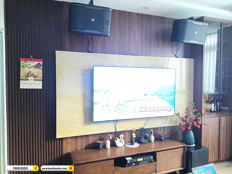 Lắp đặt dàn karaoke trị giá hơn 20 triệu cho chị Thanh tại Hà Nội (JBL RM210, BKSound DSP-9000 Plus, SW512, BBS W500)