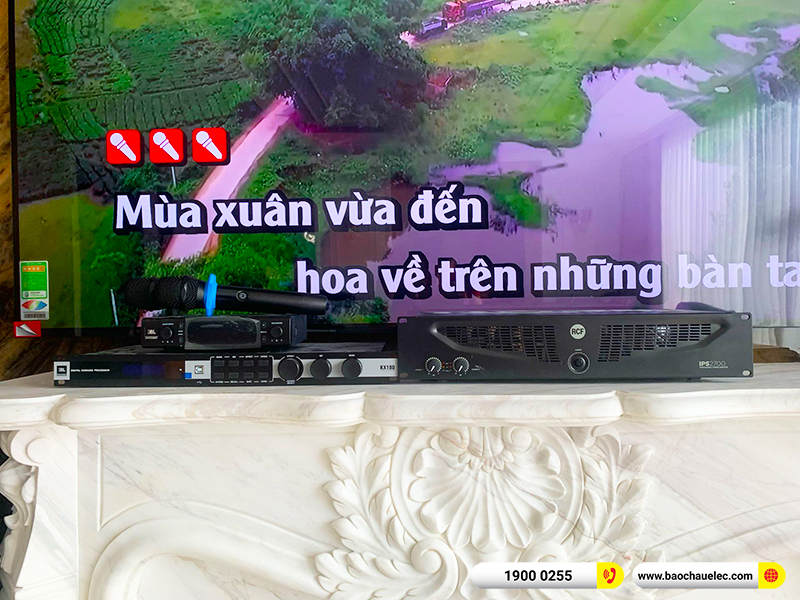 Lắp đặt dàn karaoke trị giá hơn 80 triệu cho chị Thủy tại Hà Nội (RCF CMAX 4110, RCF IPS 2700, KX180A, JBL VM300)