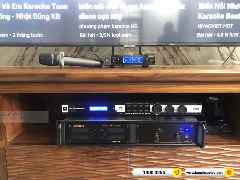 Lắp đặt dàn karaoke gia đình anh Sum tại Hà Nội (RCF X-MAX 12, VM820A, KX180A, JBL 12SP, VM200) 