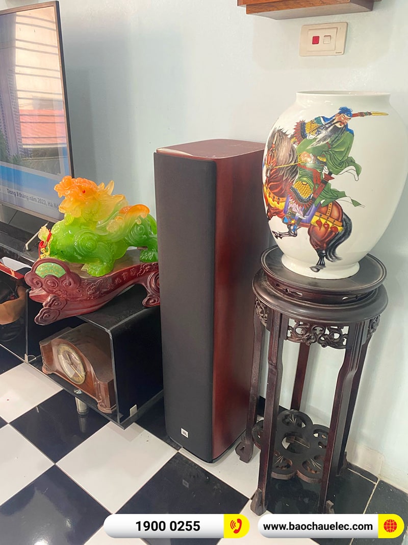 Lắp đặt bộ loa nghe nhạc JBL Studio 680 hơn 31tr cho anh Điền tại Hà Nội