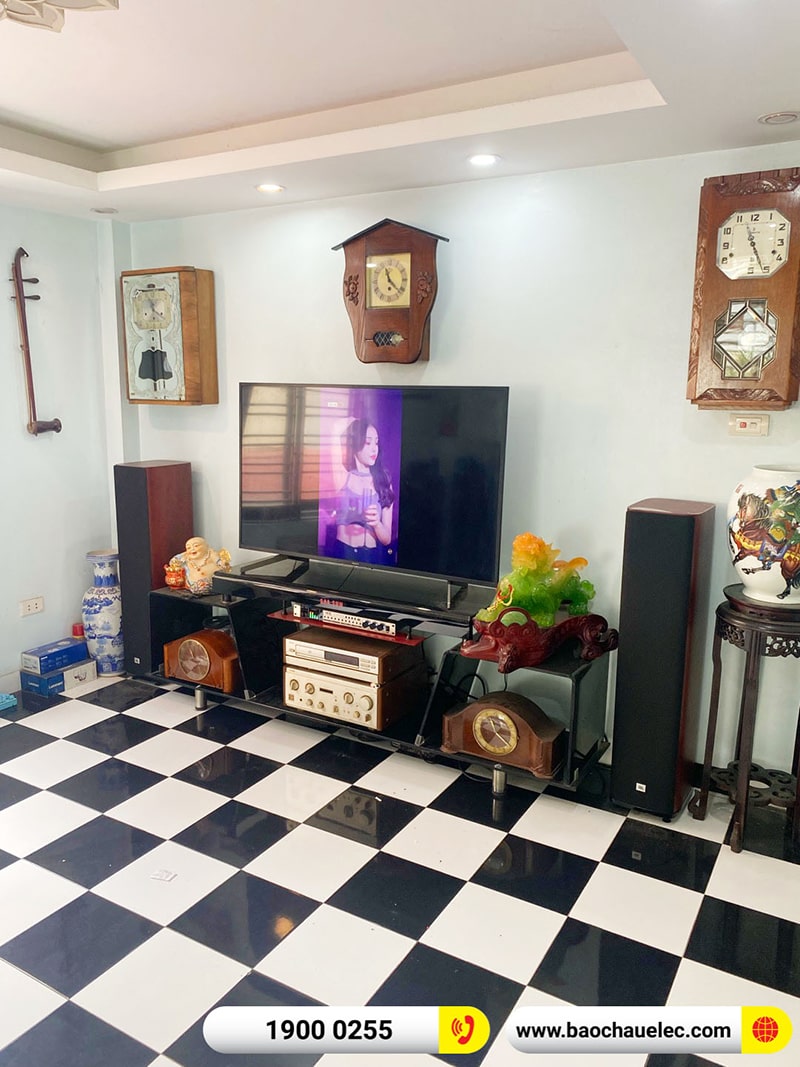 Lắp đặt bộ loa nghe nhạc JBL Studio 680 hơn 31tr cho anh Điền tại Hà Nội