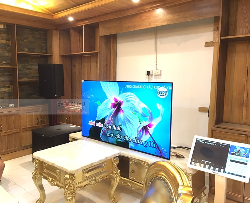 Dàn karaoke gia đình cao cấp của anh Thanh ở Vinhome h4