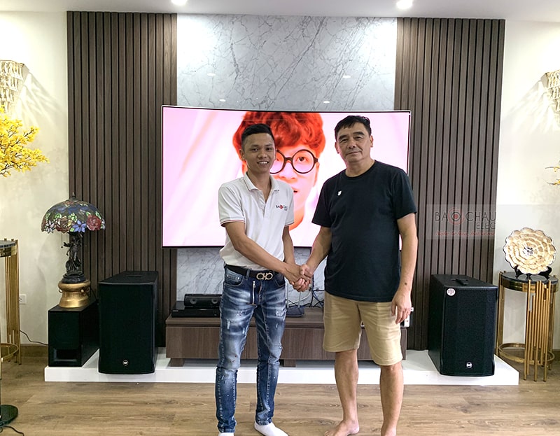 Lắp đặt loa rcf cho gia đ&igrave;nh ch&uacute; Dũng