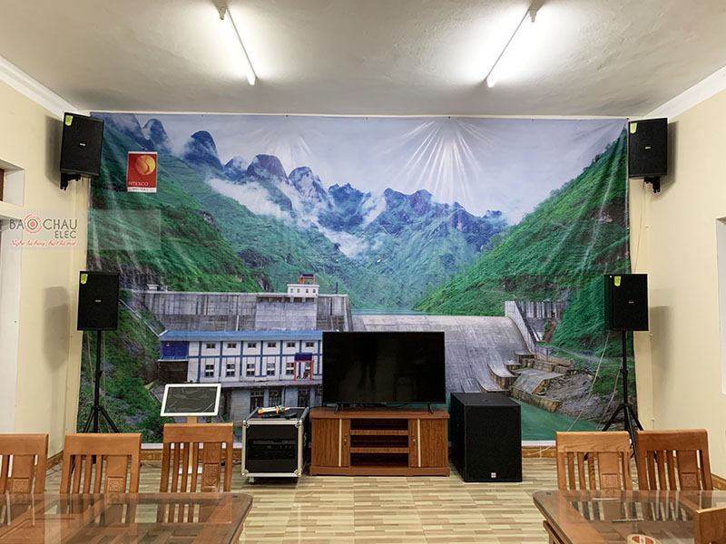 Lắp đặt dàn âm thanh hội trường nhà ăn Nhà máy Thuỷ điện Nho Quế - Hà Giang