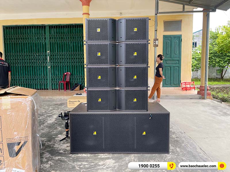 Lắp đặt dàn Line Array Actpro 200tr cho anh Quý tại Ninh Bình (Actpro KR210, Actpro KR28, FP14000, MG12XU, DSP48,…) 