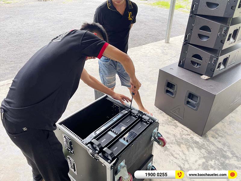 Lắp đặt dàn Line Array Actpro 200tr cho anh Quý tại Ninh Bình (Actpro KR210, Actpro KR28, FP14000, MG12XU, DSP48,…) 