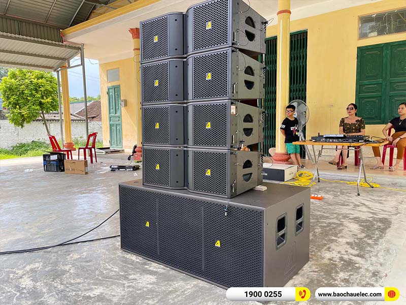 Lắp đặt dàn Line Array Actpro 200tr cho anh Quý tại Ninh Bình (Actpro KR210, Actpro KR28, FP14000, MG12XU, DSP48,…) 