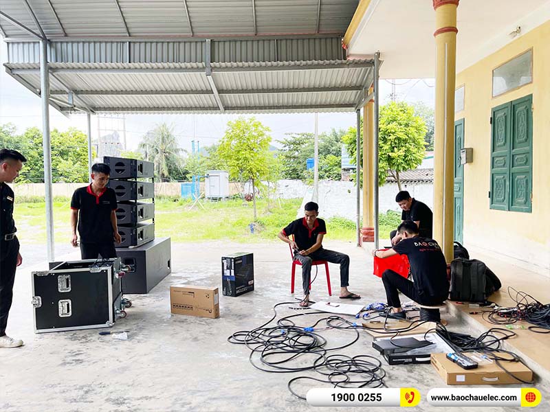 Lắp đặt dàn Line Array Actpro 200tr cho anh Quý tại Ninh Bình (Actpro KR210, Actpro KR28, FP14000, MG12XU, DSP48,…) 
