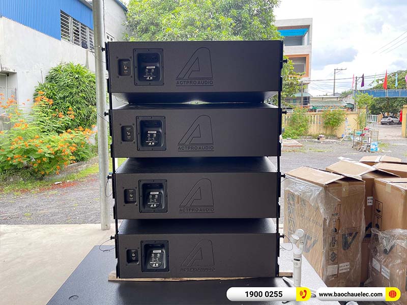 Lắp đặt dàn Line Array Actpro 200tr cho anh Quý tại Ninh Bình (Actpro KR210, Actpro KR28, FP14000, MG12XU, DSP48,…) 
