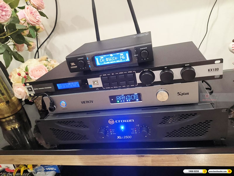 Lắp đặt dàn karaoke trị giá khoảng 60 triệu cho anh Dũng tại Hà Nội (JBL Pasion 10, Crown Xli2500, KX180A, JBL VM300, VietKTV 4K Plus 4T) 