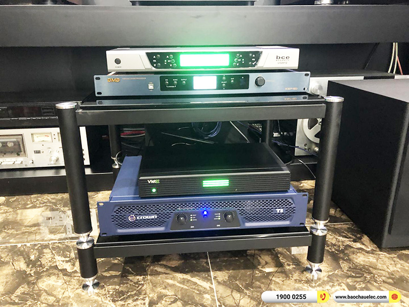 Lắp đặt dàn karaoke trị giá khoảng 100 triệu cho anh Hưng tại Hà Nội (JBL KP4012 G2, Crown T5, KSP50, A120P, UGX12, 4K Plus 4TB, Màn 22inch) 