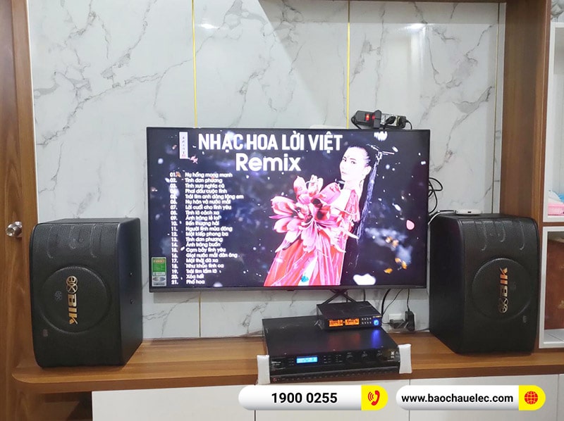 Dàn karaoke gia đình anh Huy