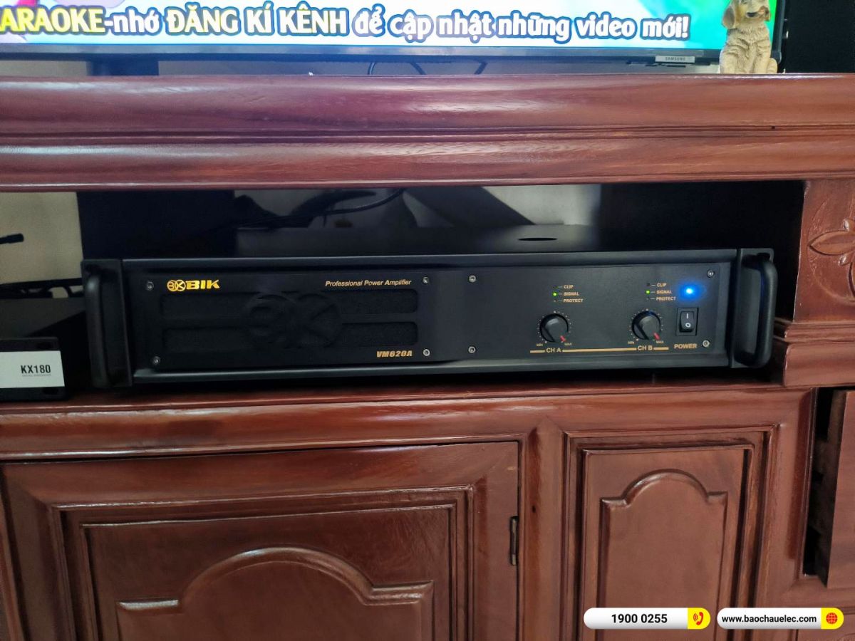 Dòng cục đẩy công suất BIK VM 620A là dòng 2 kênh đáp ứng nhu cầu hát karaoke, nghe nhạc, hội trường,... - Linh kiện cao cấp quy trình sản xuất chuẩn Nhật - Công suất vượt trội 600W x 2 kênh khuếch đại chất âm mạnh mẽ, sống động - Mạch Class H hoạt động bền bỉ, ít sinh nhiệt
