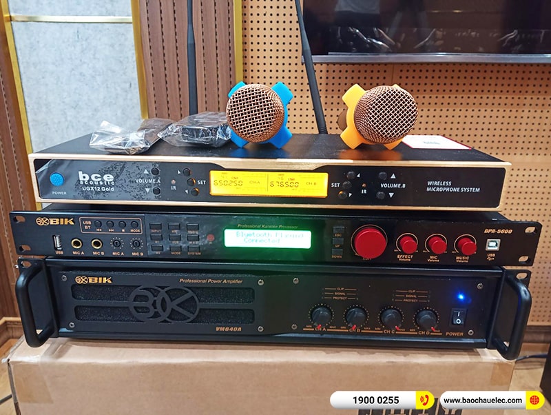 Lắp đặt dàn karaoke trị giá gần 50 triệu cho anh Tuấn tại Hà Nội (BIK BSP 412II, VM640A, BPR-5600, BJ-W25A, UGX12 Gold) 