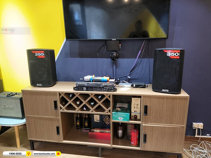 Lắp đặt d&agrave;n karaoke trị gi&aacute; khoảng 20 triệu cho anh Tuấn tại H&agrave; Nội
