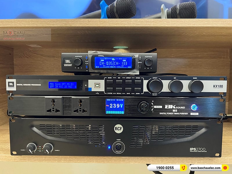 Lắp đặt dàn karaoke trị giá gần 100 triệu cho chị Thu tại Hà Nội (RCF CMAX 4110, IPS 2700, KX180A, Klipsch SPL-120, JBL VM300, BKSound M8) 