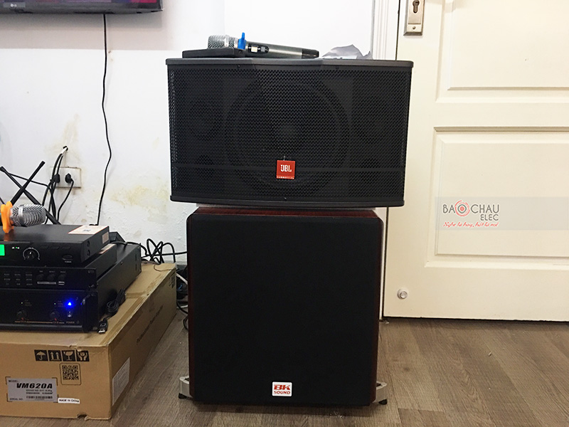 Lắp đặt dàn karaoke gia đình anh Hùng tại Hà Nội (JBL CV1052T, VM620A, X5 Plus, SW512C, U900 Plus X)
