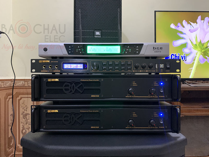 Bộ d&agrave;n karaoke gia đ&igrave;nh của anh Long tại Ba V&igrave; - HN h3