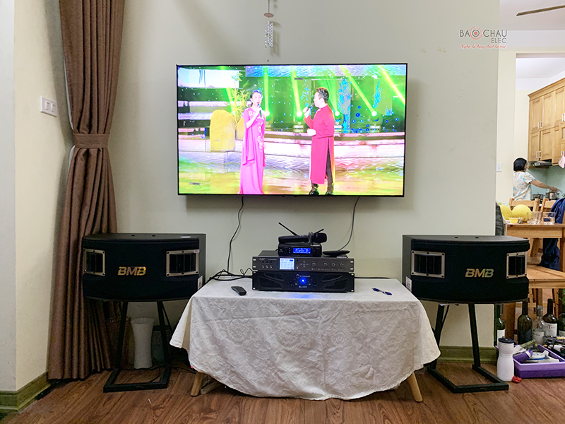 Dàn karaoke gia đình chị Minh h4