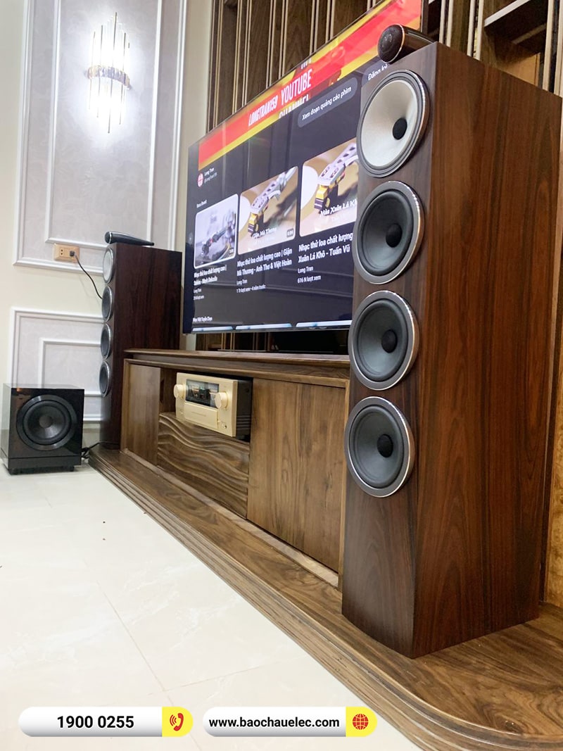 Lắp đặt dàn nghe nhạc Hi-end hơn 444tr cho anh Tường tại Cao Bằng (BW 702 S3, Accuphase E4000, Yamaha WXC50, BW DB3D,…)