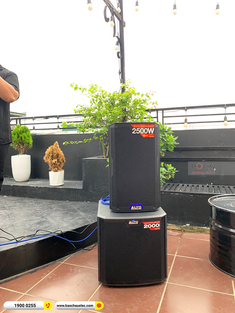 Lắp đặt bộ dàn âm thanh quán cafe anh Trường tại Hà Nội (Alto TS412, Alto Live 1202, Alto TS412S, Shure PGA58-QTR) 