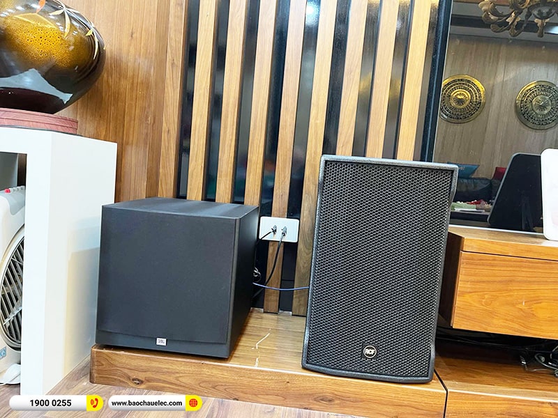 Lắp đặt dàn karaoke trị giá hơn 130 triệu cho anh Thuấn tại Hà Nội (RCF CMAX 4112, IPS3700, K9900II Luxury, A120P, VM300, 4K Plus 6TB, Màn 22inch,…)
