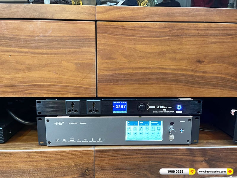 Lắp đặt dàn karaoke trị giá hơn 130 triệu cho anh Thuấn tại Hà Nội (RCF CMAX 4112, IPS3700, K9900II Luxury, A120P, VM300, 4K Plus 6TB, Màn 22inch,…)