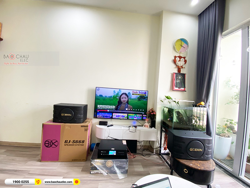 Lắp đặt dàn karaoke trị giá gần 20 triệu cho anh Long tại Hà Nội (BIK BJ-S668, BKSound DKA 5500)