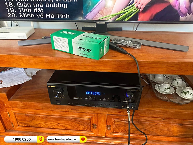 Lắp đặt dàn karaoke trị giá khoảng 20 triệu cho anh Huân tại Quảng Ninh (BIK BJ-S668, BIK BJ-A88, BIK BPro 8x)