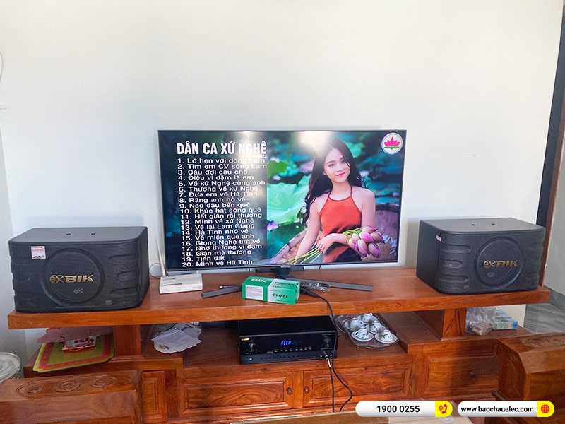 Lắp đặt d&agrave;n karaoke trị gi&aacute; khoảng 20 triệu cho anh Hu&acirc;n tại Quảng Ninh 