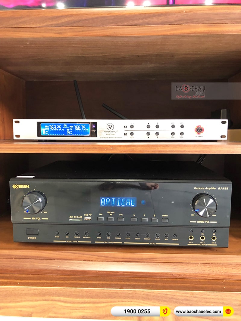Lắp đặt dàn karaoke trị giá hơn 20 triệu cho anh Sao tại Quảng Ninh (Paramax D88 Limited, BIK BJ-A88)