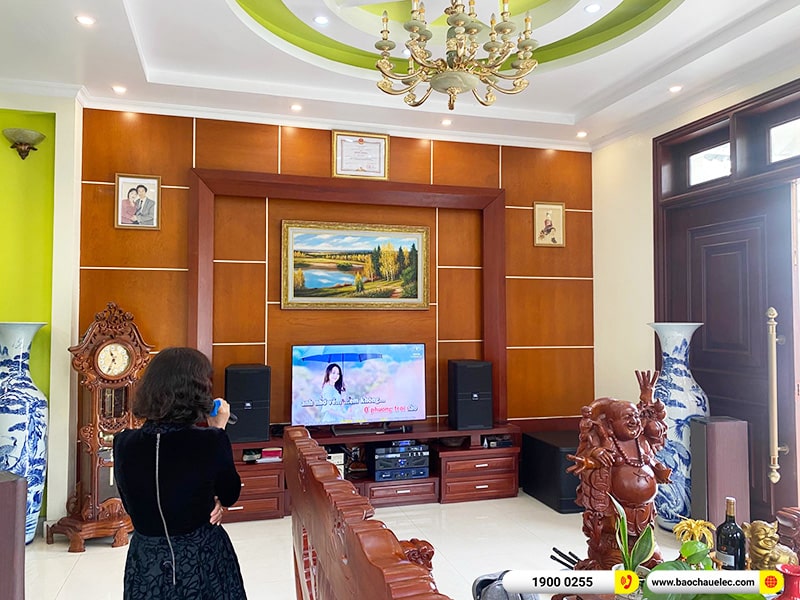 Lắp đặt dàn karaoke trị giá hơn 130 triệu cho chị Nga tại Quảng Ninh (JBL KP4012 G2, Crown T10, Xli3500, KX180A, CV18S, VM300, BKSound M8) 