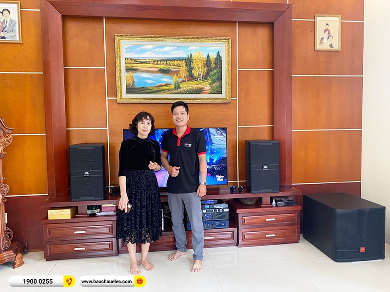 Lắp đặt d&agrave;n karaoke trị gi&aacute; hơn 130 triệu cho chị Nga tại Quảng Ninh (JBL KP4012 G2, Crown T10, Xli3500, KX180A, CV18S, VM300, BKSound M8) 