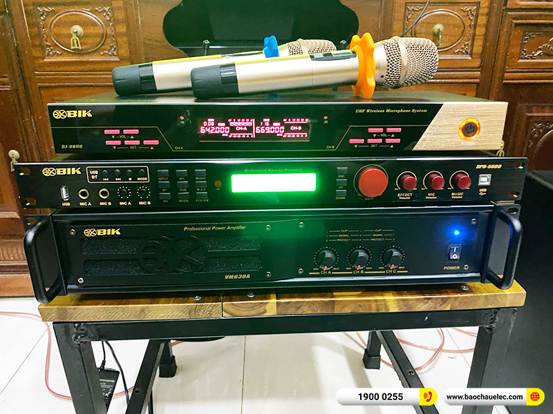 Lắp đặt dàn karaoke trị giá gần 50 triệu cho anh Thức tại Hà Nam (BIK BSP 412II, VM630A, BPR-5600, BJ-W66 Plus, BJ-U600) 