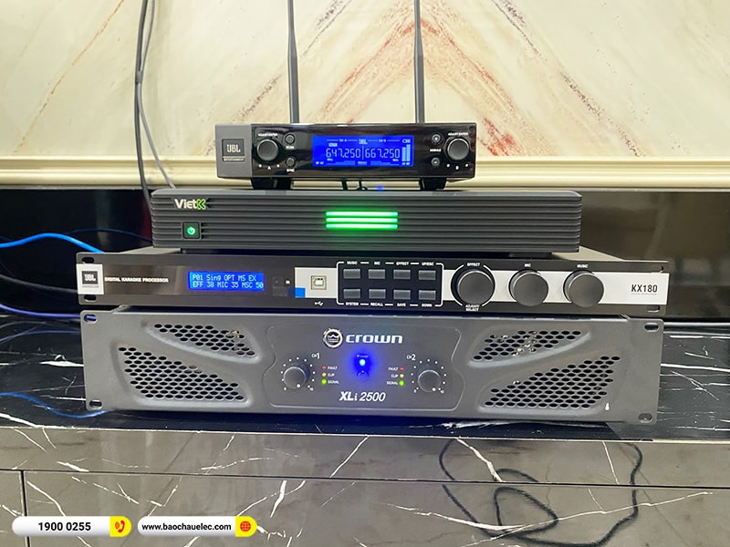 Lắp đặt dàn karaoke trị giá hơn 100 triệu cho anh Trường tại Hà Nam (RCF CMAX 4112, Crown Xli2500, KX180A, A120P, VM200, 4K Plus 4TB, Màn 22inch)