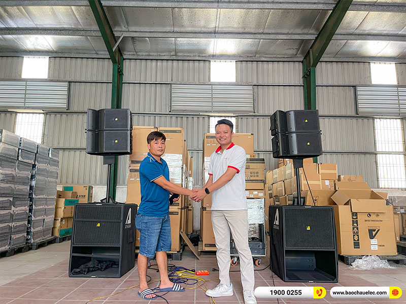 Lắp đặt dàn Line Array Actpro trị giá hơn 100 triệu cho anh Thùy tại Hà Nam (Loa Line Array Active Actpro A2 Suit, Alto TS412)