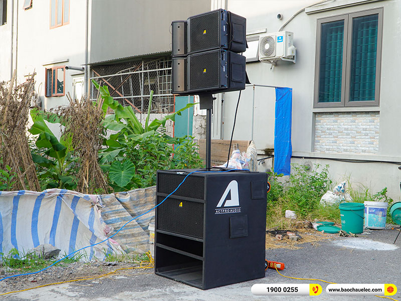 Lắp đặt dàn Line Array Actpro trị giá hơn 100 triệu cho anh Thùy tại Hà Nam (Loa Line Array Active Actpro A2 Suit, Alto TS412)