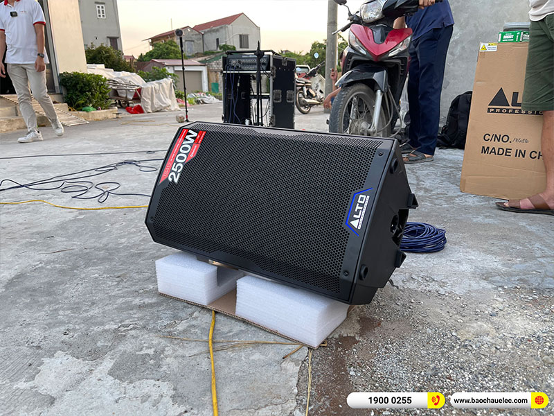 Lắp đặt dàn Line Array Actpro trị giá hơn 100 triệu cho anh Thùy tại Hà Nam (Loa Line Array Active Actpro A2 Suit, Alto TS412)
