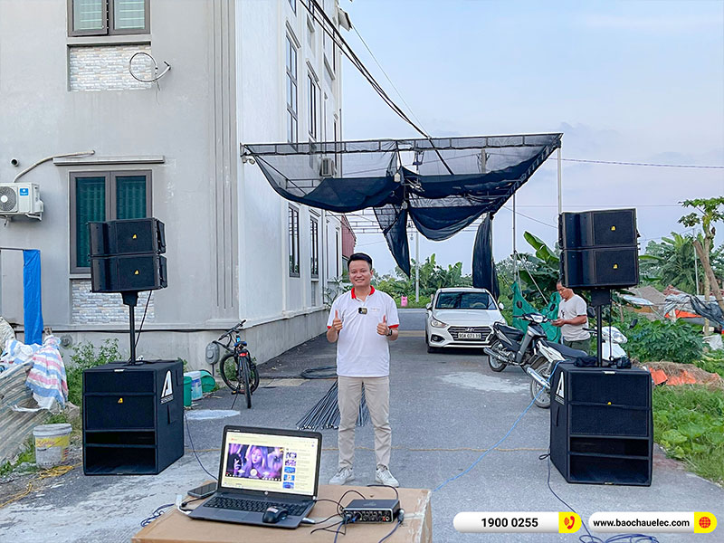 Lắp đặt dàn Line Array Actpro trị giá hơn 100 triệu cho anh Thùy tại Hà Nam (Loa Line Array Active Actpro A2 Suit, Alto TS412)