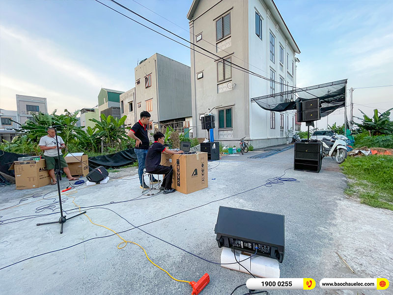 Lắp đặt dàn Line Array Actpro trị giá hơn 100 triệu cho anh Thùy tại Hà Nam (Loa Line Array Active Actpro A2 Suit, Alto TS412)